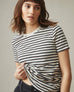 Women's Standard Crew Tee - Striped - Navy Stripe